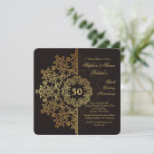 Golden Impression Invitation Kaart (Staand voorkant)