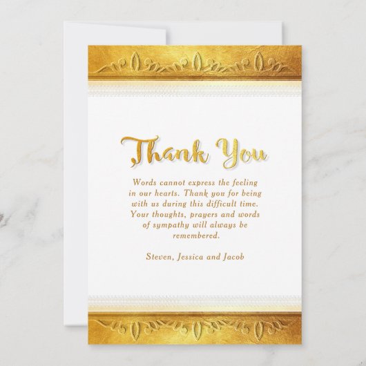 Golden in ons hart Foto bedankt je medeleven (Achterkant)