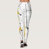 Golden in strokes on white metal leggings (Achterkant)