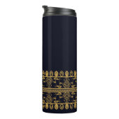  Golden Indian Blockprint Pattern Thermosbeker (Geroteerd rechts)