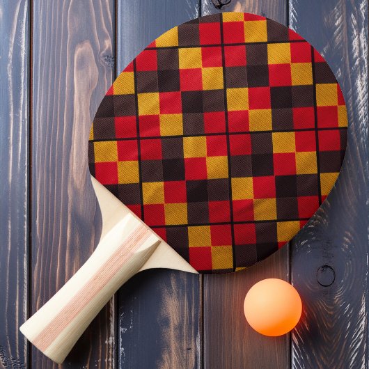 Golden Inferno Plaid Tafeltennisbatje