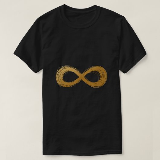 Golden Infinity Neurodiversity Symbol Autisme awar T-shirt (Design voorkant)