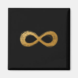 Golden Infinity Neurodiversity Symbool - Autisme w Magneet