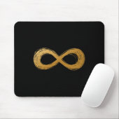 Golden Infinity Neurodiversity Symbool - Autisme w Muismat (Met muis)