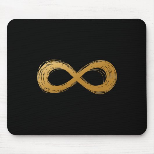 Golden Infinity Neurodiversity Symbool - Autisme w Muismat (Voorkant)