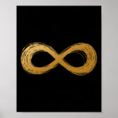 Golden Infinity Neurodiversity Symbool - Autisme w Poster (Voorkant)