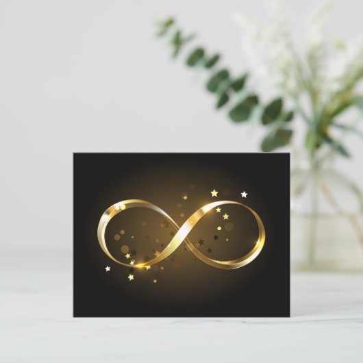 Golden Infinity-symbool Aankondigingskaart (Staand voorkant)