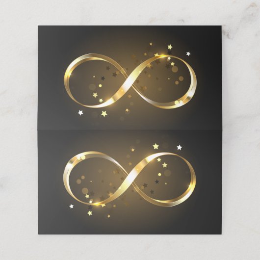 Golden Infinity-symbool Afsprakenkaart (Buitenkant ongevouwen)