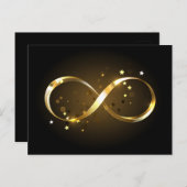 Golden Infinity-symbool Briefkaart (Voorkant / Achterkant)
