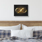 Golden Infinity-symbool Canvas Afdruk (Insitu (Slaapkamer))