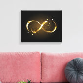 Golden Infinity-symbool Canvas Afdruk (Insitu (Woonkamer))