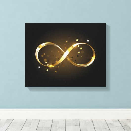 Golden Infinity-symbool Canvas Afdruk (Insitu (Houten vloer))