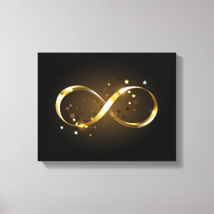 Golden Infinity-symbool Canvas Afdruk