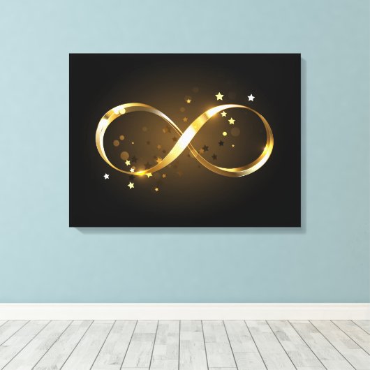 Golden Infinity-symbool Canvas Afdruk (Insitu (Houten vloer))