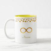 Golden Infinity-symbool & Confetti Tweekleurige Koffiemok (Links)