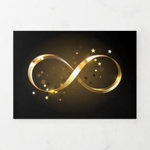 Golden Infinity-symbool Drieluik Wenskaart