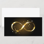 Golden Infinity-symbool Feestdagenkaart (Voorkant / Achterkant)