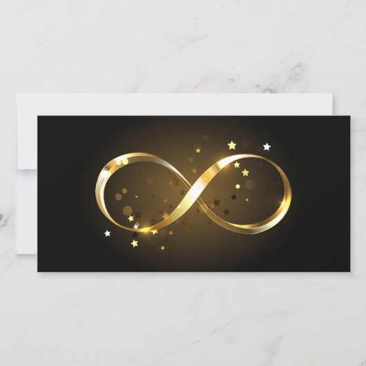 Golden Infinity-symbool Feestdagenkaart (Voorkant)