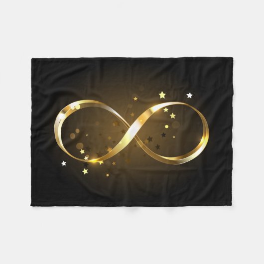 Golden Infinity-symbool Fleece Deken (Voorkant (Horizontaal))