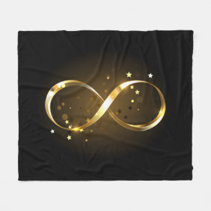 Golden Infinity-symbool Fleece Deken