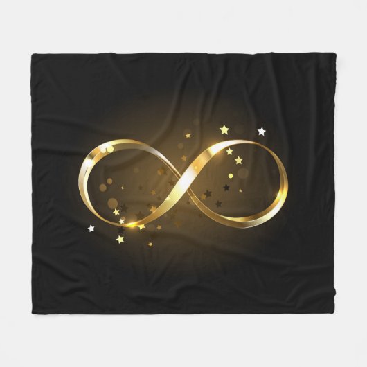 Golden Infinity-symbool Fleece Deken (Voorkant (Horizontaal))