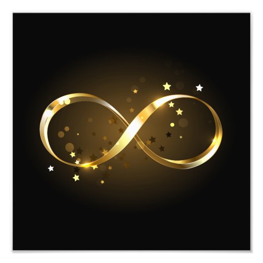 Golden Infinity-symbool Foto Afdruk (Voorkant)