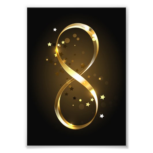 Golden Infinity-symbool Foto Afdruk (Voorkant)