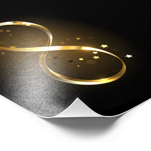 Golden Infinity-symbool Foto Afdruk (Hoek)