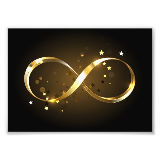 Golden Infinity-symbool Foto Afdruk (Voorkant)