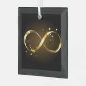 Golden Infinity-symbool Glas Ornament (Voorkant links)