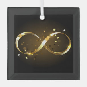 Golden Infinity-symbool Glas Ornament
