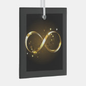 Golden Infinity-symbool Glas Ornament (Voorkant Rechts)