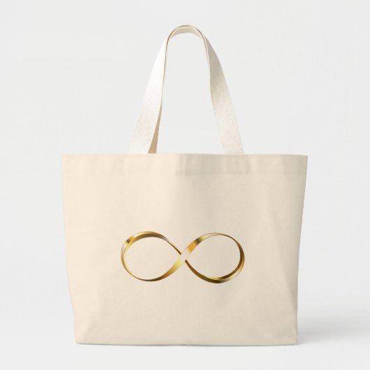 Golden Infinity-symbool Grote Tote Bag (Voorkant)