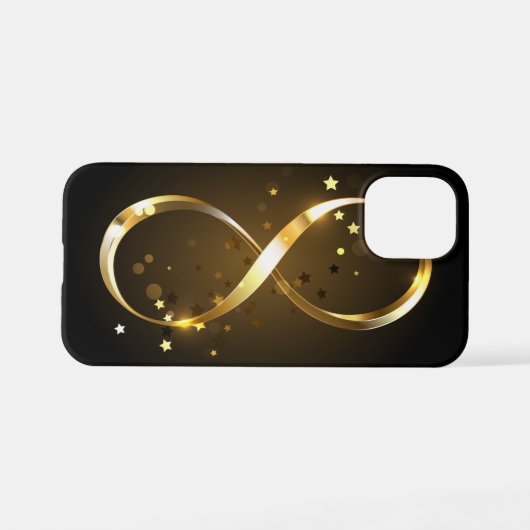 Golden Infinity-symbool iPhone Hoesje (Achterkant horizontaal)