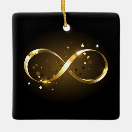 Golden Infinity-symbool Keramisch Ornament (Voorkant)