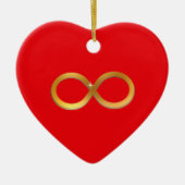 Golden Infinity-symbool Keramisch Ornament (Voorkant)