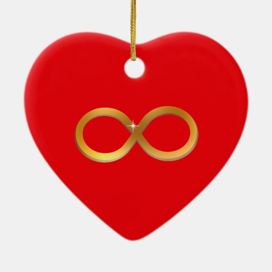 Golden Infinity-symbool Keramisch Ornament (Achterkant)