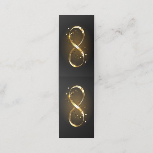 Golden Infinity-symbool Klantenkaartje (Buitenkant ongevouwen)