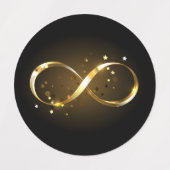 Golden Infinity-symbool Labels (Design 1)