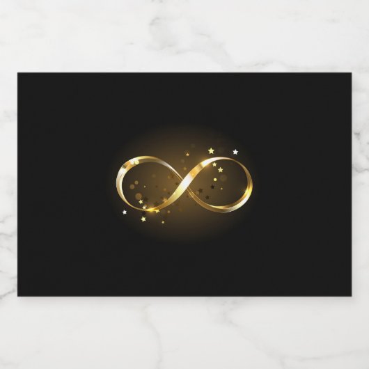 Golden Infinity-symbool Likeurfles Etiket (Enkel label)