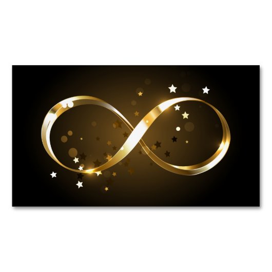 Golden Infinity-symbool Magnetisch Visitekaartje (Voorkant)