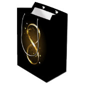 Golden Infinity-symbool Medium Cadeauzakje (Achterkant Gekanteld)