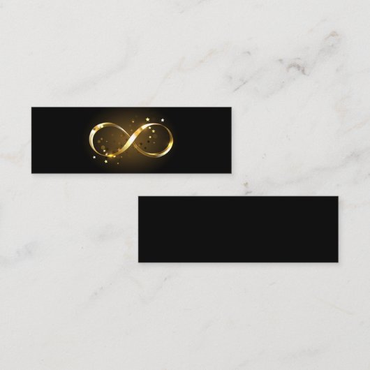 Golden Infinity-symbool Mini Visitekaartje (Voorkant / Achterkant)