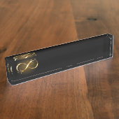 Golden Infinity-symbool Naambordje (Zijkant)