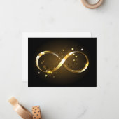 Golden Infinity-symbool Notitiekaartje (Voorkant / Achterkant in situ)