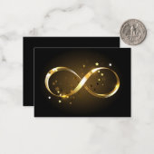 Golden Infinity-symbool Notitiekaartje (Voorkant / Achterkant in situ)