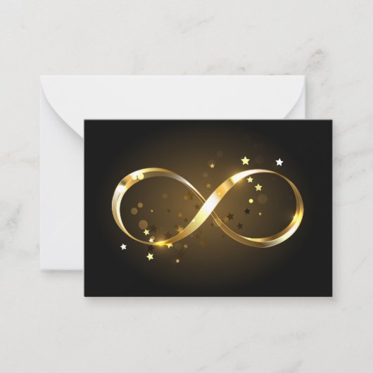 Golden Infinity-symbool Notitiekaartje (Voorkant)