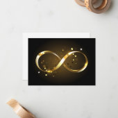 Golden Infinity-symbool Notitiekaartje (Voorkant / Achterkant in situ)