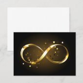 Golden Infinity-symbool Notitiekaartje (Voorkant / Achterkant)