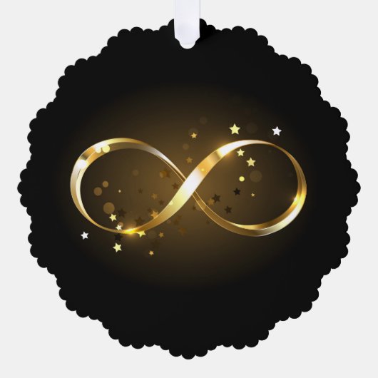 Golden Infinity-symbool Ornament Kaart (Voorkant)